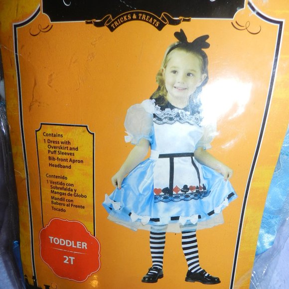 VTG 2010 DELUXE ALICE IN WONDERLAND TODDLERS GIRLS COSTUME SET 2T NEW/NWT - Picture 9 of 12